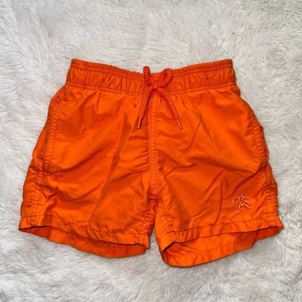 Vilebrequin Kids Jim Boys Orange Papaye Water Reactive Swim Shorts Trunks size 4